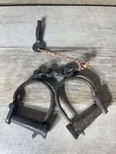 Antique Cast Iron Handcuffs With Key picture