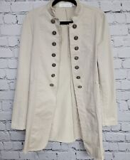 The Porter Collective Alchemy Band Jacket Womens SCream Ivory Duster Raw Hem picture