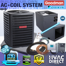 3.5 Ton Goodman 14.3 SEER2 Central Air Conditioner Condenser & Coil AC System picture