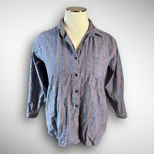 Vintage 70s Lady Oak Hill Denim Shirt 2X Plus Long Sleeve Button-Down Cottage picture