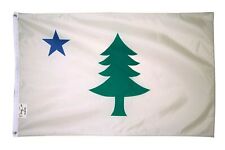 PringCor Large Maine Flag Banner 1901-1909 3x5FT State United States ME picture