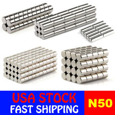 Super Strong N50 Cylinder Neodymium Mini Fridge Magnets Rare Earth New picture