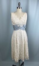 Vintage dress JUNIOR SIZE 9 White Lace 1950's 1960's Marshall Field Wedding  picture