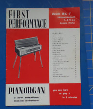 Pianorgan book 1 First Performance Edizioni Musicali Farfisa 1959 picture