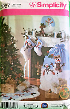 Simplicity #3967 Pattern Christmas Decorations Stocking Wreath Tree Skirt Bag picture
