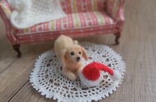 OOAK  1:12 needle felted  dog miniature picture