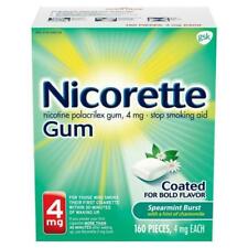 Nicorette SPB1 Nicotine Quit Smoking Gum Spearmint Flavored 4mg picture