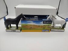 NEW Bruder Toys Pasture Horse Farm Fence Brown 62604 with 2 horses picture