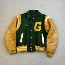 True Vintage WOOL Letterman Varsity Fordham Jacket - Letter G Chain Stitch picture
