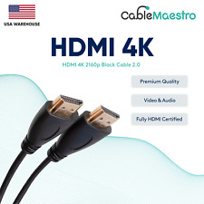 HDMI Cable 4K 2160P 2.0 Ultra High Speed 144Hz PS5 PS4 Xbox PC Gold Plated lot picture