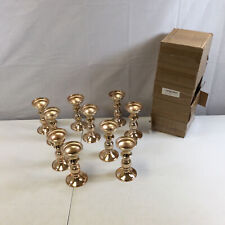 Gold Wedding Parties Special Events Metal Pillar Candle Holder Set Of 10 Used picture