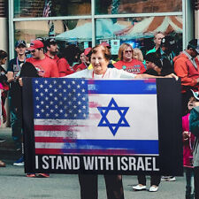 3x5 Foot I Stands with Israel Flag USA Solidarity Together Jewish National Flags picture
