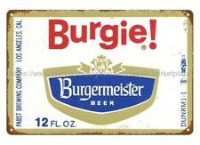 BURGIE BEER liquor drink club bar metal tin sign home decor ideas bedroom picture