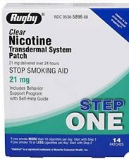 Rugby 21mg Nicotine Transdermal System Patch - 14 Count 3/26 Exp Open Box picture