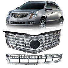 2Pcs Front Bumper Upper&Lower Grille Chrome Grill Set For 2013-2016 Cadillac SRX picture