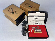 3 Sony ECM-16 Electret Condenser Microphones with Box, Case, Manual, and 1 Clip picture