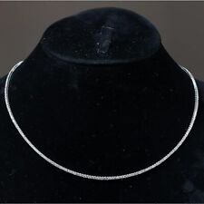 14k White Gold 4.40 Ct.T.W. Earth Mined Real Diamond Pretty Tennis Necklace 16