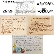 Engraved Handwritten Recipe Wood Card  - Personalized Grandma's Recipe Card picture