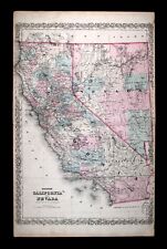 1874 Colton Atlas Map California & Nevada San Francisco Los Angeles Las Vegas US picture