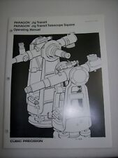 Brunson K&E Cubic Precision 71-1010 / 1026 Paragon Jig Transit Operating Manual  picture