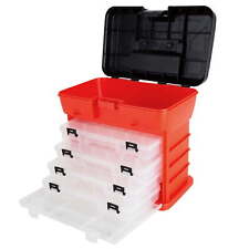 Portable Tool Storage Box - Small Parts Organizer with 4 Trays picture