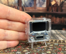 Miniature Dollhouse 1:12 REAL WORKING Mini Television Holds 11 hours Videos picture