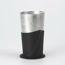 Nousaku 100% Tin Beer cup Betula platyphylla set black 600234 Japan picture