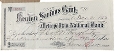 Kenton Savings Bank Antique Check 1883 Endorsed Standard Wheel Wagon Co picture