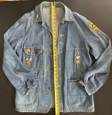 Vtg 50’s Penney’s PAY DAY Sanforized Denim CHORE Coat Union Made With Vtg Pins picture