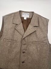 Schaefer Outfitter Style 704 Wool/Nylon Vest Made In USA Size XL Gray Texas picture