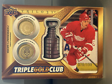 2023-24 UD Trilogy Triple Gold TGC-IL Igor Larionov, Detroit Red Wings /199  picture