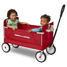 Radio Flyer, 3-in-1 EZ Fold Wagon, Padded Seat with Seat Belts, Red picture