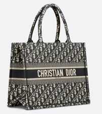Christian Dior Navy/Ecru Oblique Embroidery Velvet Medium Book Tote $3,350 picture