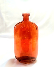 Vintage Medicine Bottle or Flask 6” Red Handblown Collector or Doctor Piece NICE picture