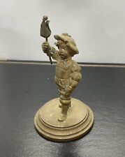 Antique French 19thC Brass Bronze Statue Young Lad Victorian Figurine 5.5” Tall picture