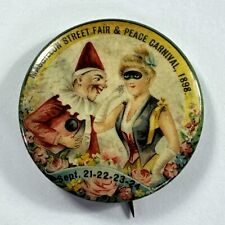 Antique 1898 Massillon, Ohio Street Fair and Peace Carnival Celluloid Button Pin picture