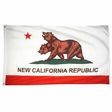 3x5FT New California Republic Flag Polyester CA State USA Two Head Bear 100D picture