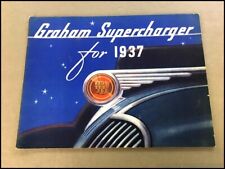 1937 Graham Supercharger DELUXE Vintage Original Car Sales Brochure Catalog picture