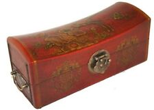 Vintage Chinese Jewelry Keepsake box W. Leather Surface picture