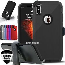 For Apple iPhone X XR XS Max Shockproof Hard Rugged Case Cover With Belt Clip  picture