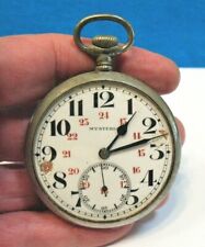 VINTAGE MYSTERIA MANUAL WIND SWISS POCKET WATCH FOR REPAIR / PARTS picture