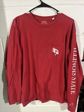 Vintage Illinois State Redbirds Long Sleeve Pocket Tee SZ L picture