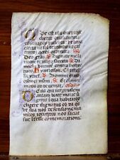 13th XIII Century ILLUMINATED MANUSCRIPT Leaf BOOK OF HOURS Gold Ancient Relic picture