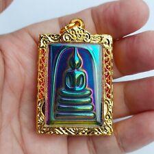 Leklai Buddha Phra Somdej Thai Amulet Gold Micron Case Magic Power Protection picture