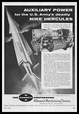 1958 Garret AiResearch Power Source Photo US Army Nike Hercules Missile Print Ad picture