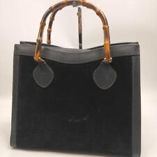 GUCCI Vintage Bamboo Tote Bag Handbag Diana Brown Leather Authentic MBa0854 picture