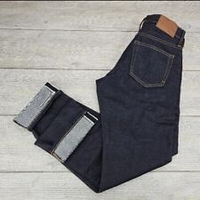 Madewell Jeans Mens Sz 28x32 Blue Denim Selvedge,  Slim Fit, Dark Wash Raw $158 picture