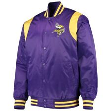 NFL Minnesota Vikings Purple Satin Letterman Varsity Jacket picture