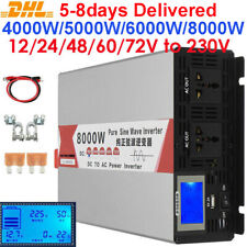 6000W 8000W Pure Sine Wave Power Inverter DC 12V 24V 48V 60V 72V to AC 110V 220V picture