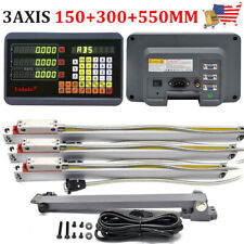 ToAuto 3 Axis Digital Readout +3pc Linear Scale 150&300&550MM DRO Kit,US STOCK picture